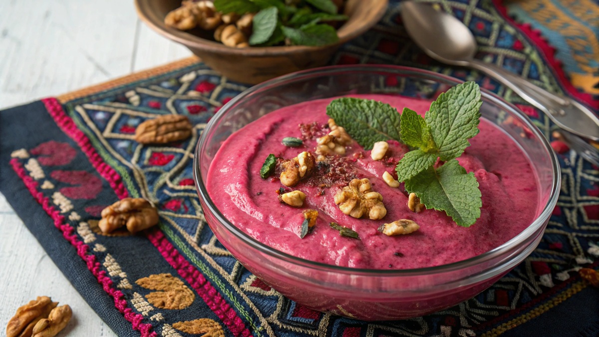 طرز تهیه ماست لبو یا بورانی چغندر خوشمزه و مجلسی