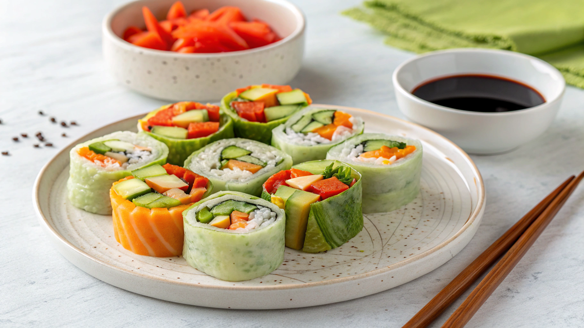 طرز تهیه سوشی سبزیجات در خانه، دستور آسان + نکات حرفه‌ای