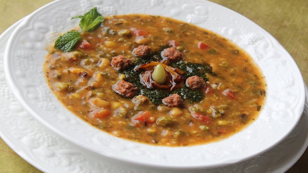 طرز تهیه آش غوره با لپه و بدون گوشت، مرحله به مرحله