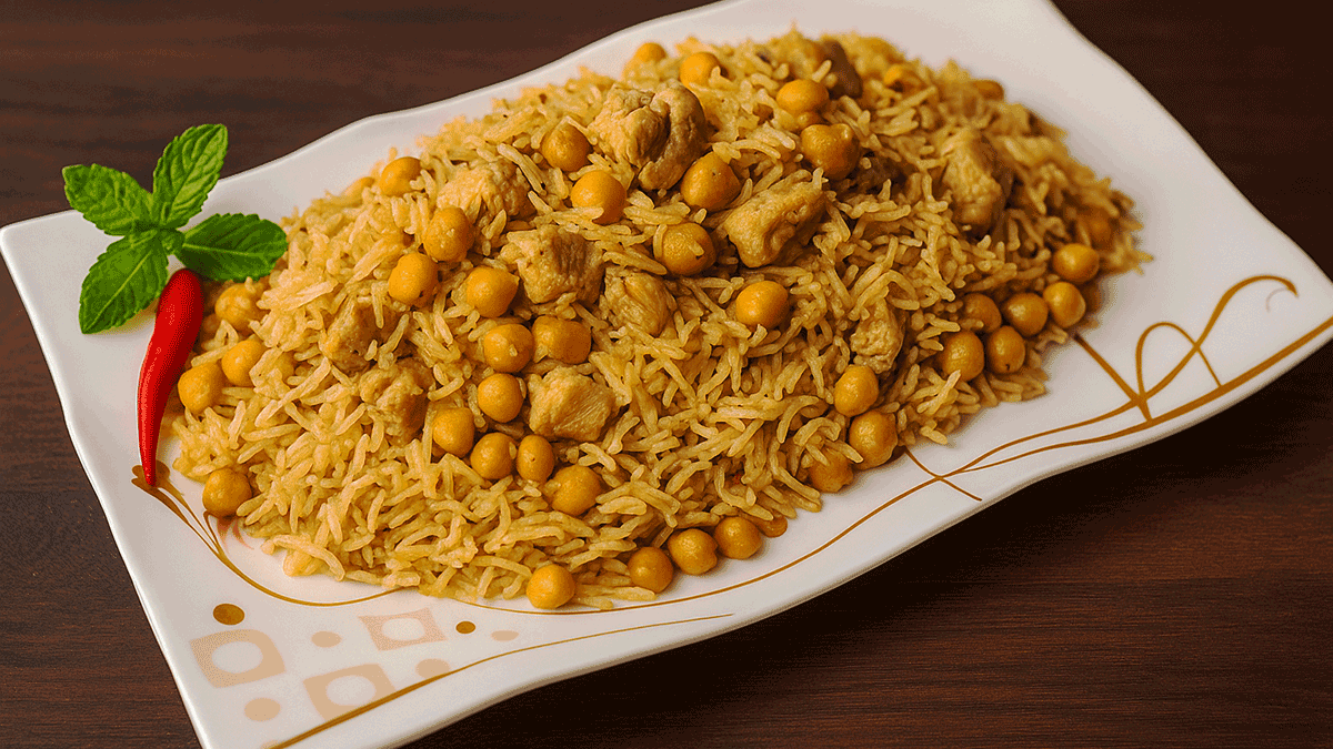 طرز تهیه نخود پلو با نخود آبگوشتی مجلسی با مرغ و گوشت