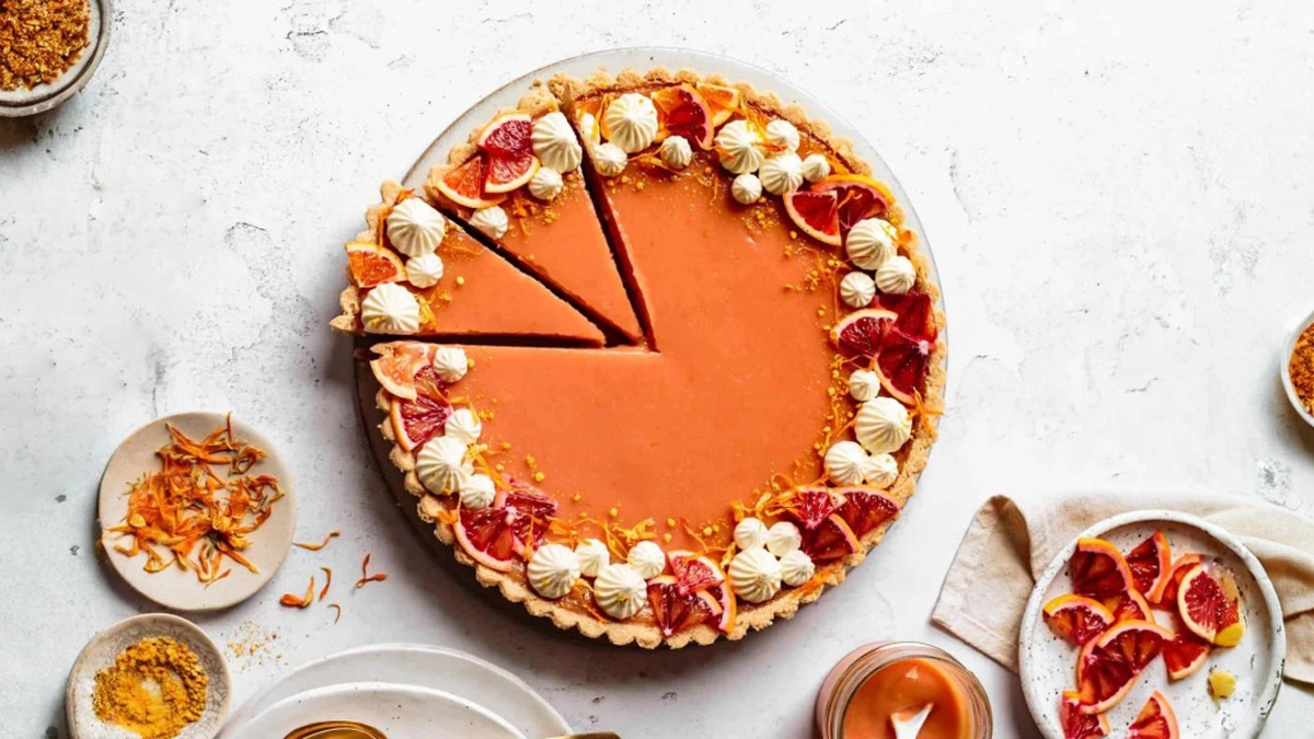 طرز تهیه تارت پرتقال خونی مرحله به مرحله با عکس