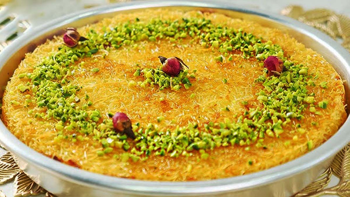 طرز تهیه کنافه با رشته شعریه عالی و خوشمزه