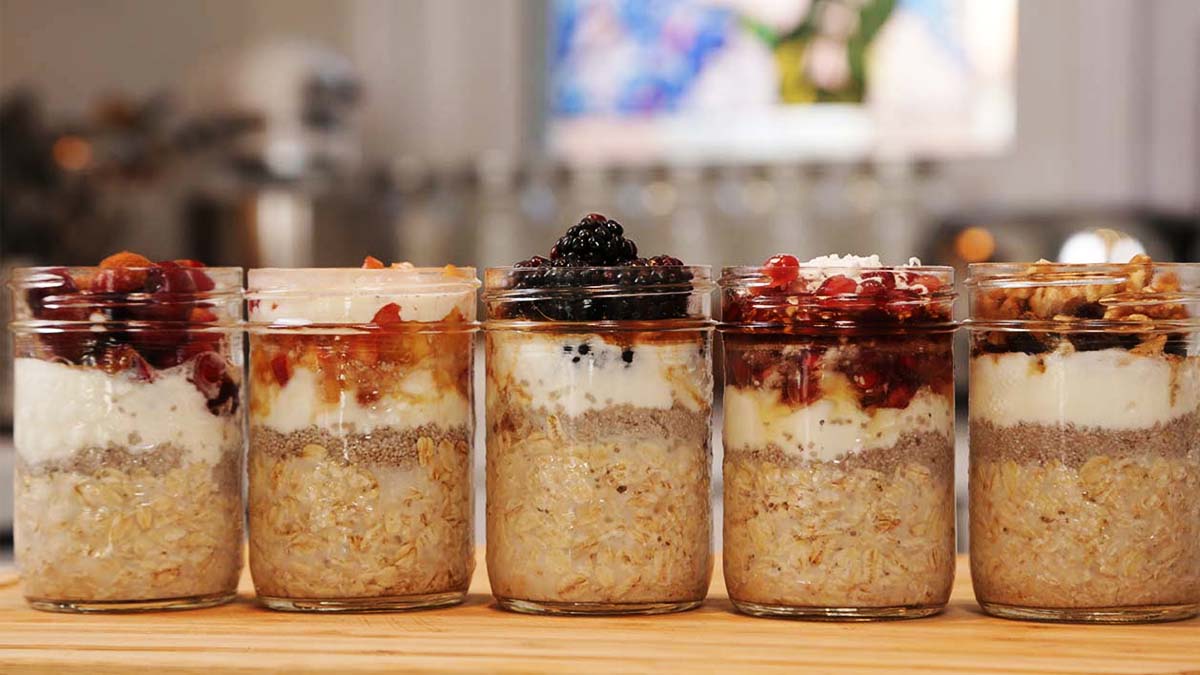 طرز تهیه اوتمیل یخچالی خوشمزه و آسان