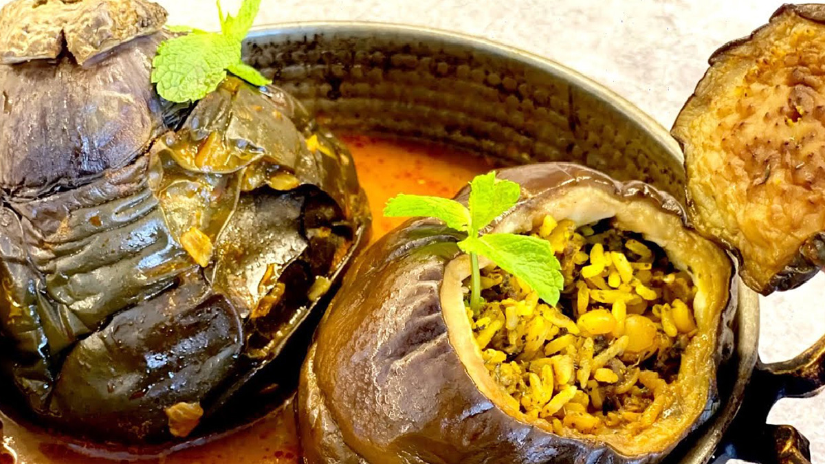 طرز تهیه دلمه بادمجان خوشمزه، تصویری و گام به گام