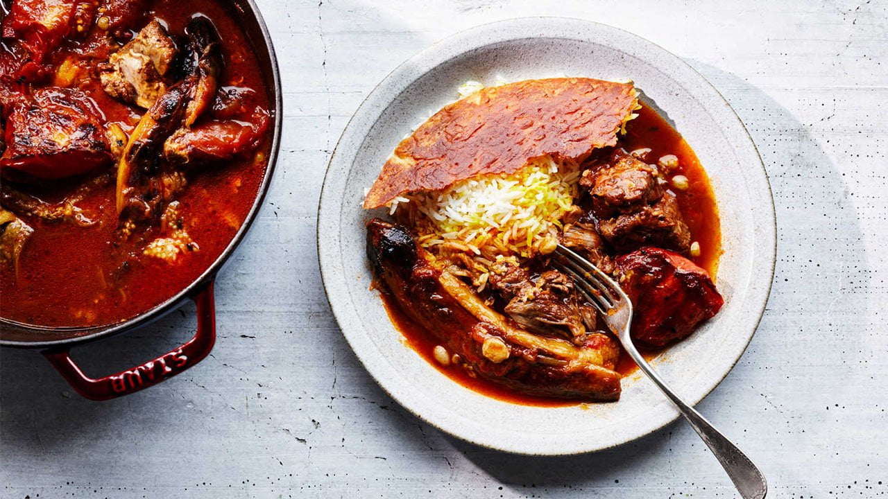 طرز تهیه خورشت قیمه بادمجان مجلسی خوشمزه و مرحله به مرحله