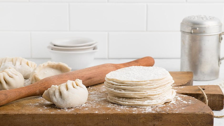 طرز تهیه خمیر دامپلینگ خانگی یا مِندو (مندو پی)