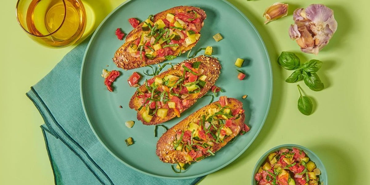 طرز تهیه بروسکتای سبزیجات یا بروشتا: پیش غذای ایتالیایی