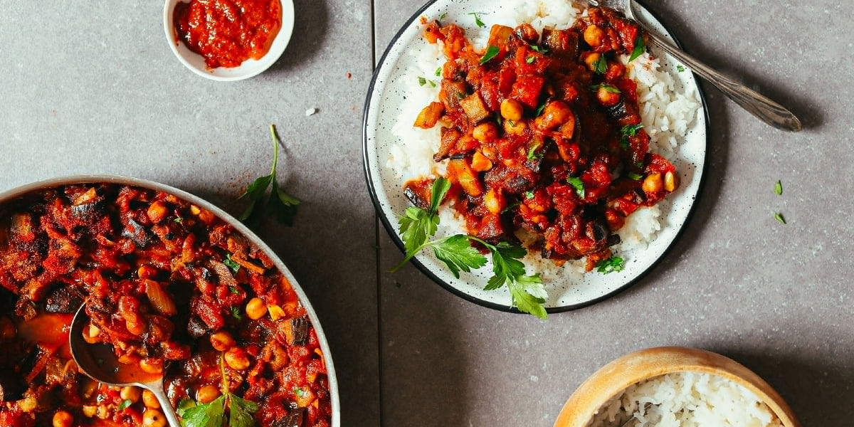 طرز تهیه خوراک بادمجان مراکشی ؛ یک غذای گیاهی و خوشمزه