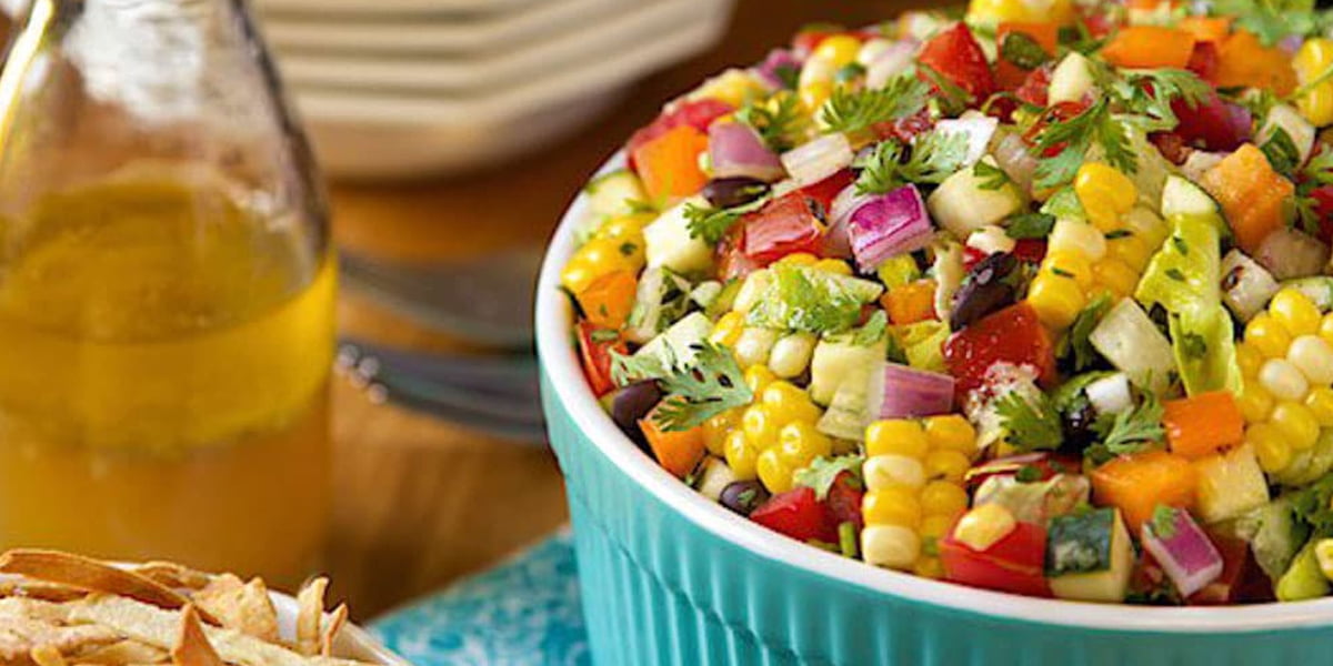 طرز تهیه سالاد مکزیکی با سبزیجات نگینی ؛ یک پیش غذای سالم و گیاهی