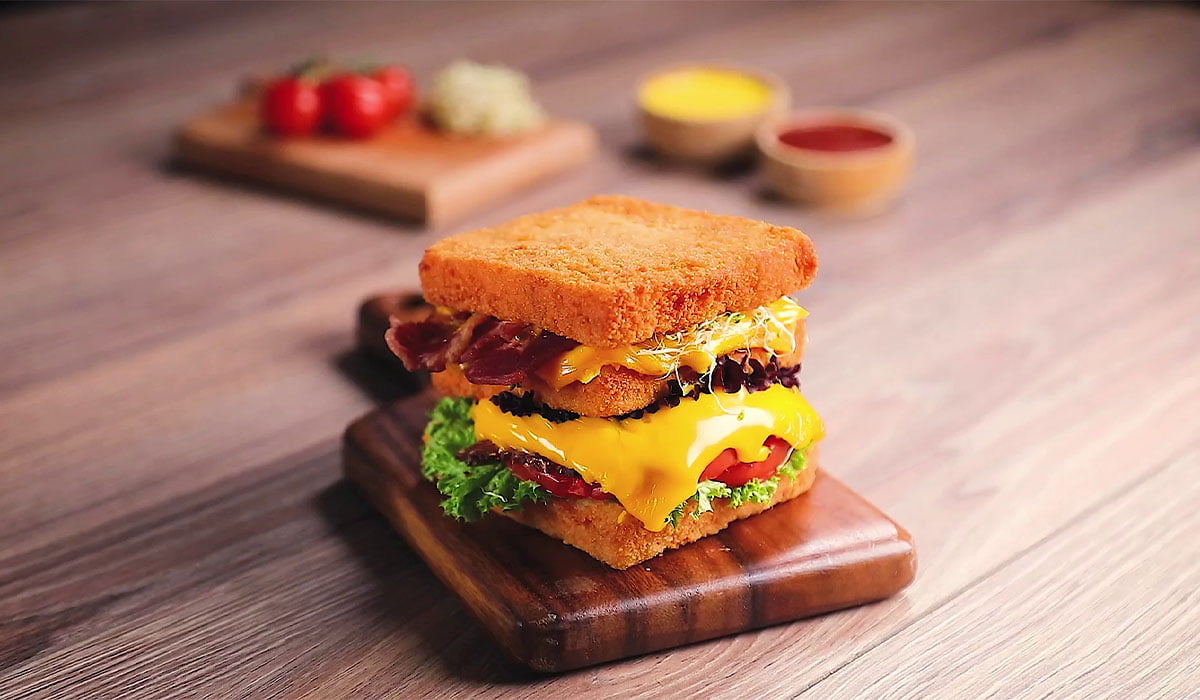 طرز تهیه برگر تست سوخاری همراه ویدئو