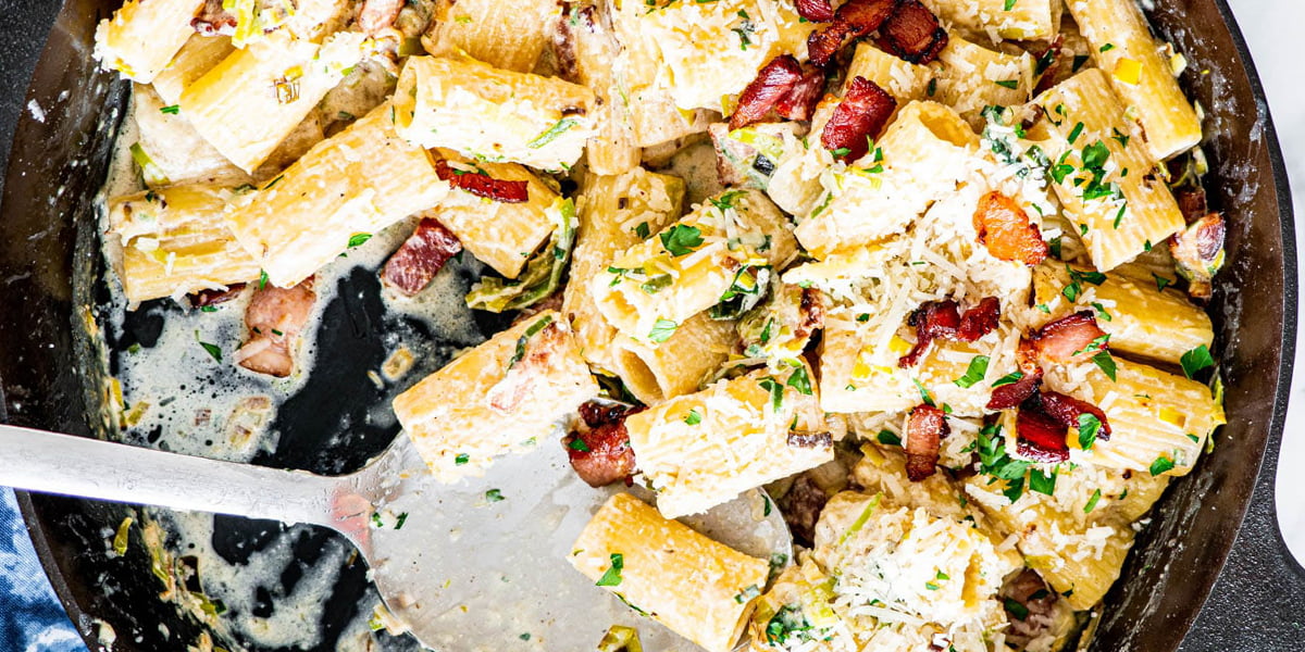 طرز تهیه پاستا بیکن خوشمزه و مخصوص