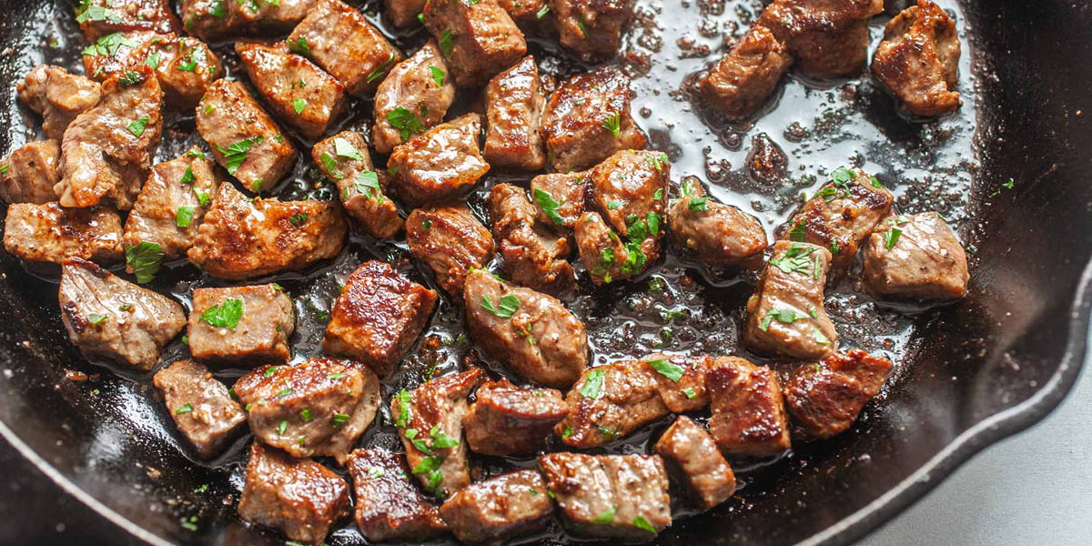 طرز تهیه استیک لقمه با طعم سیر