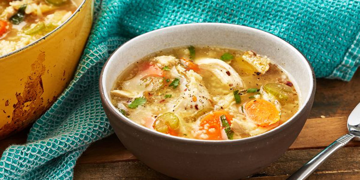 طرز تهیه سوپ مرغ کتو