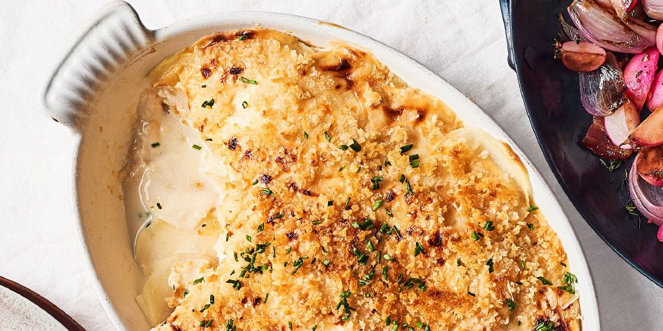 طرز تهیه گراتن سیب زمینی ساده و خوشمزه