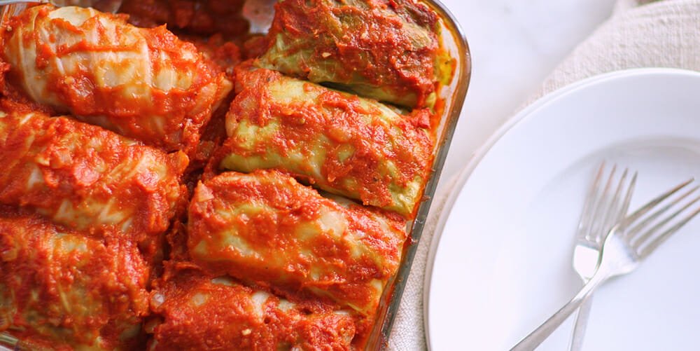 طرز تهیه دلمه کلم یا کلم شکم‌پر