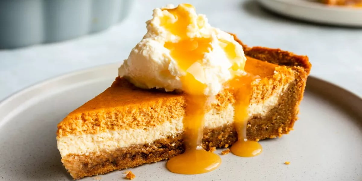 ساده‌ترین روش تهیه چیز کیک کدو حلوایی خوشمزه
