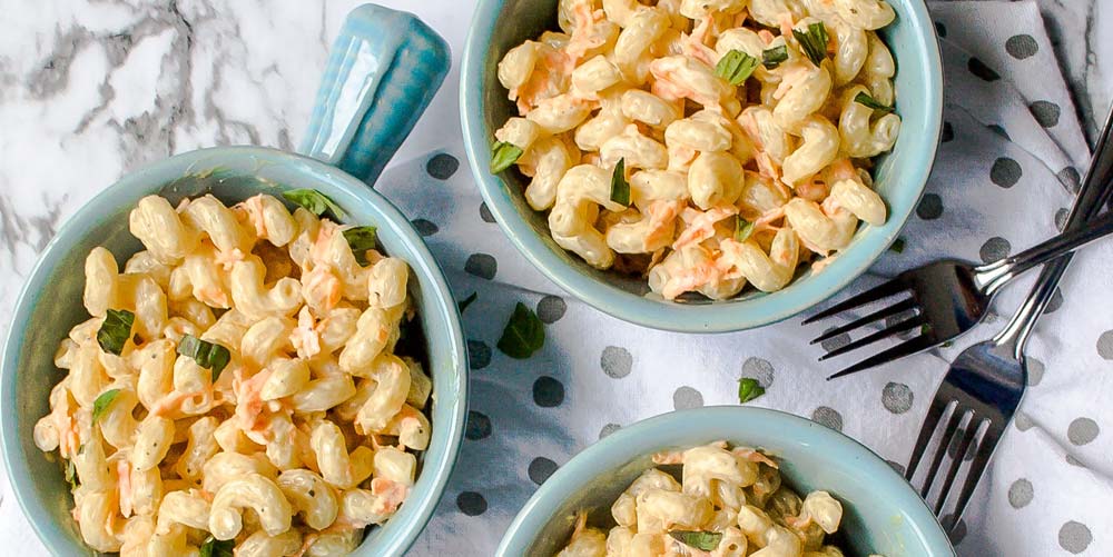 طرز تهیه سالاد هاوایی با ماکارونی و سیب زمینی