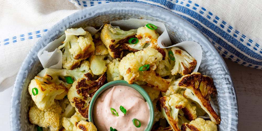 طرز تهیه گل کلم کبابی با دیپ مخصوص