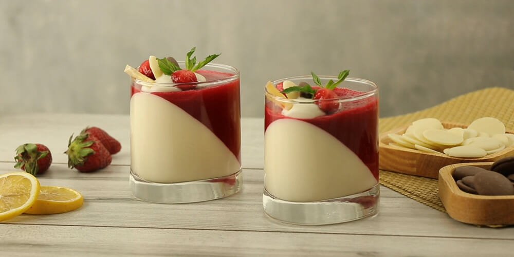 طرز تهیه پاناکوتای دو رنگ همراه ویدیو