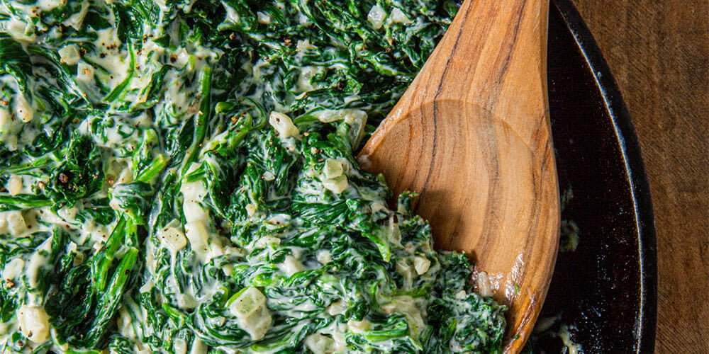 طرز تهیه بورانی اسفناج خامه ای