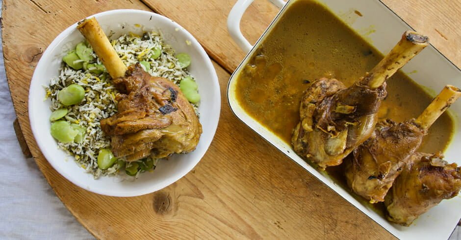 طرز تهیه باقالی پلو با ماهیچه مجلسی و رستورانی