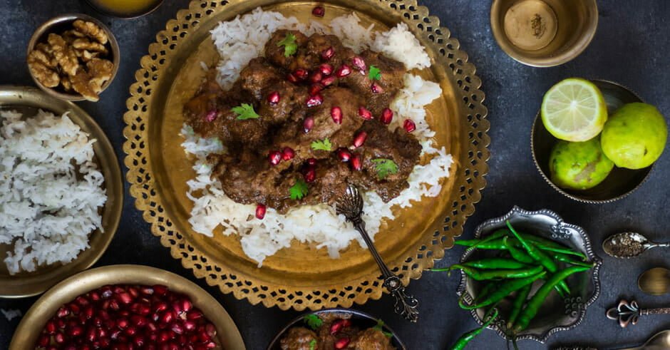 طرز تهیه خورش موتن جن گیلانی به شیوه سنتی و اصیل