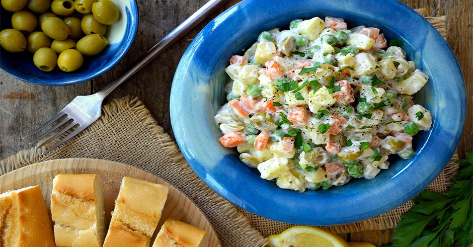 طرز تهیه سالاد روسی