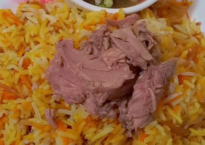 هویج پلو با تن ماهی