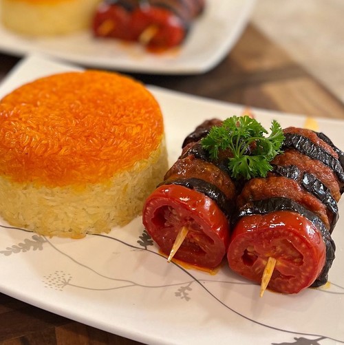 کیک گوشت و بادمجان کبابی