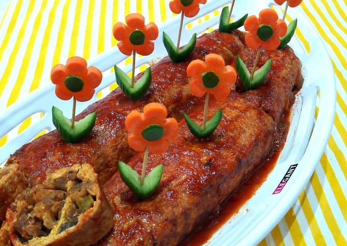 رولت مرغ و بادمجان