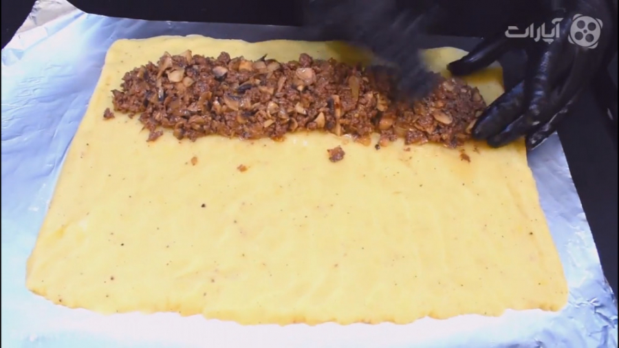 رولت گوشت و سیب زمینی