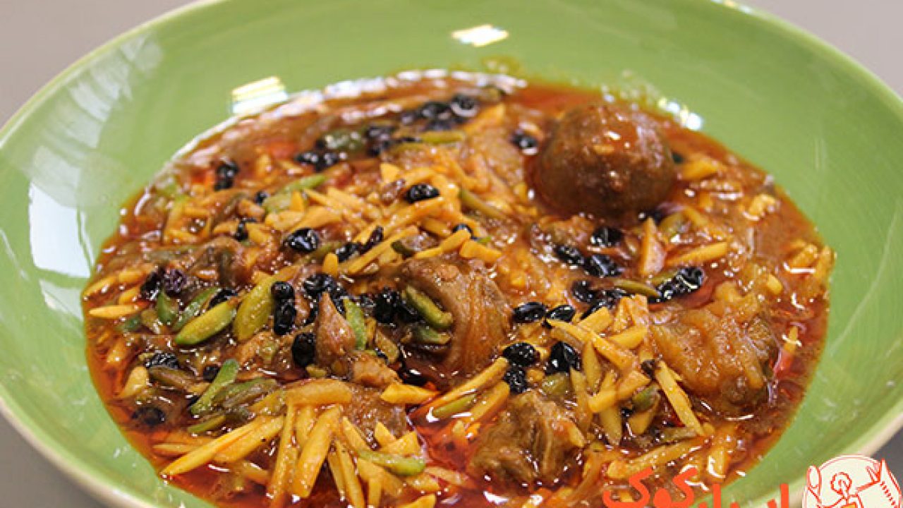 خورشت بادام و پسته