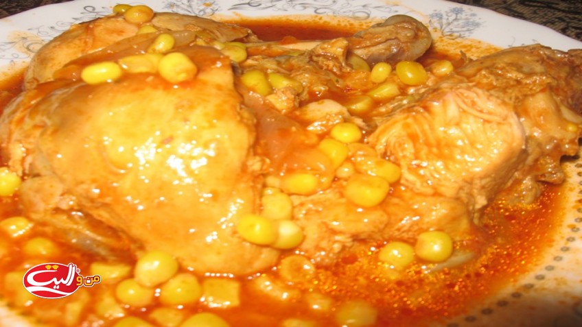 خورش مرغ با ذرت