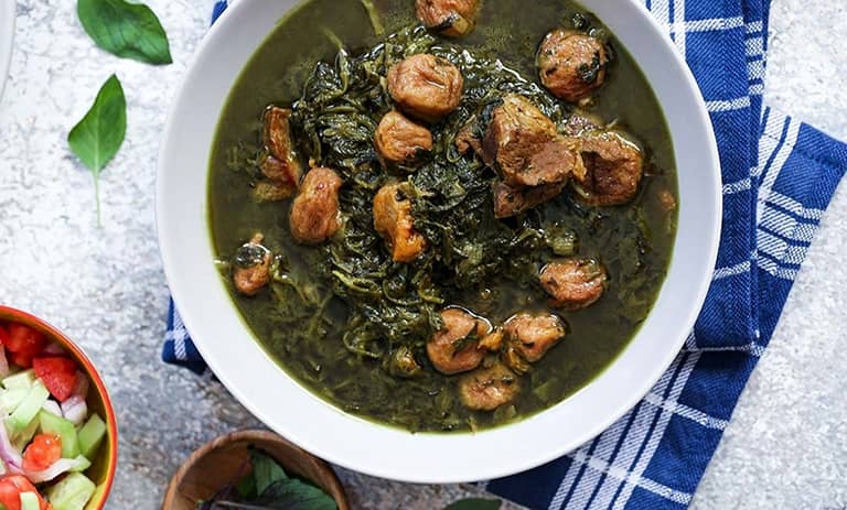 خورشت آلو اسفناج