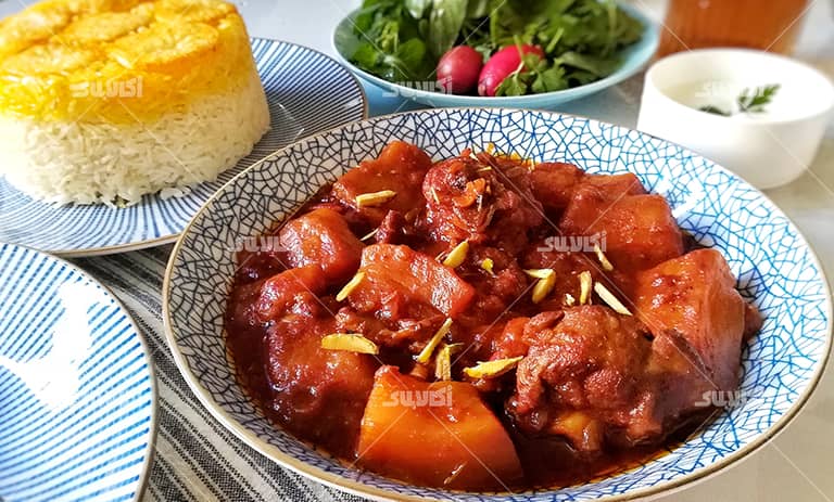 خورش کدو حلوایی