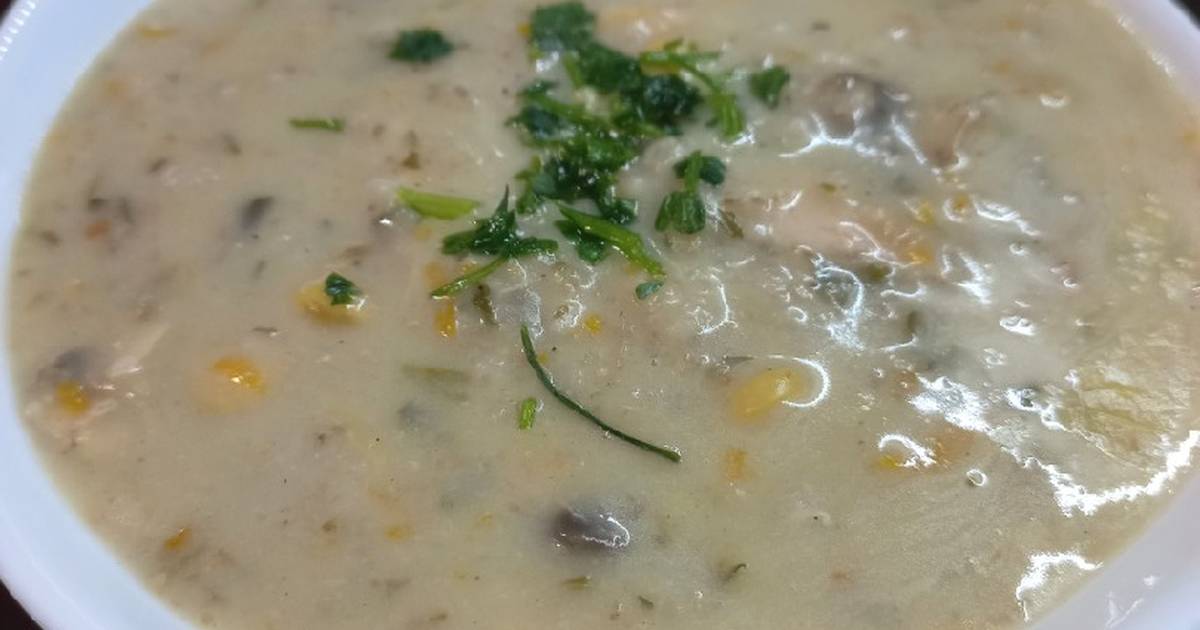 سوپ شیر (جو و قارچ)