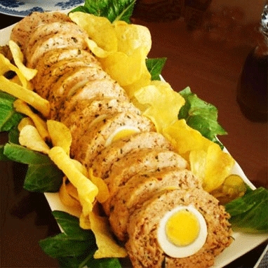 رولت تن ماهی و تخم مرغ