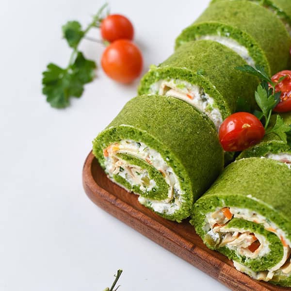 رولت مرغ با ژامبون و اسفناج