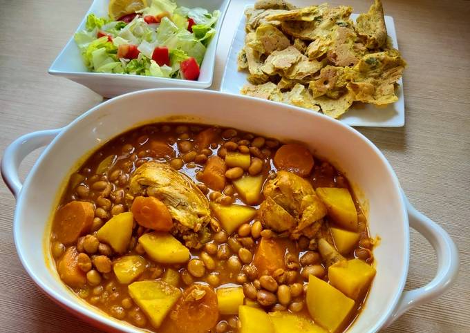 سوپ لوبیا چیتی با مرغ